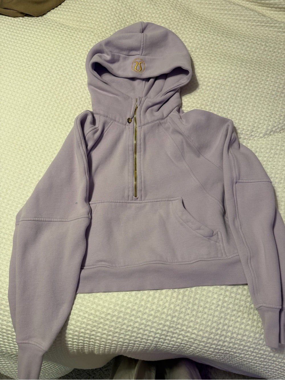 lululemon Scuba Oversized Half-Zip Hoodie - Lilac Ether/Gold
